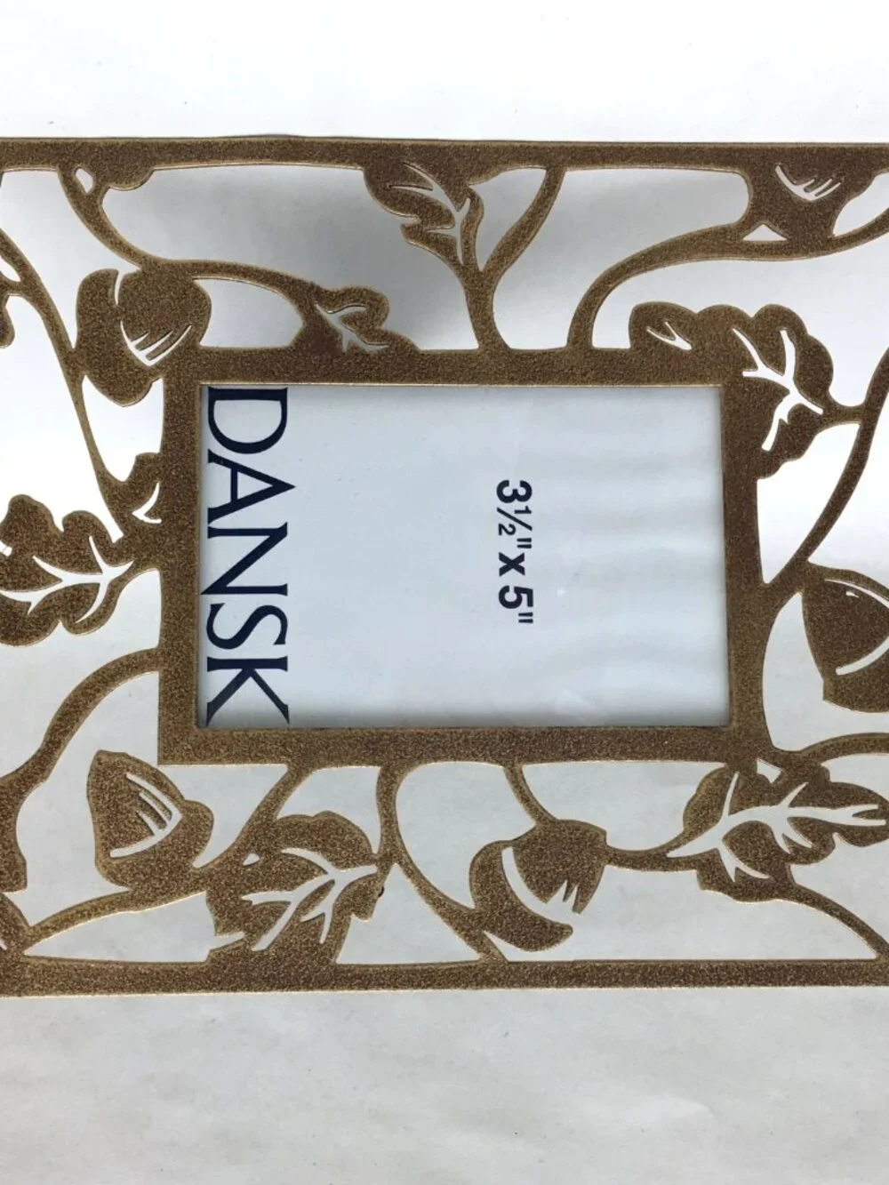 NEW Dansk Gold Tone Metal Picture Frame Leaves & Acorn Horizontal or Vertical